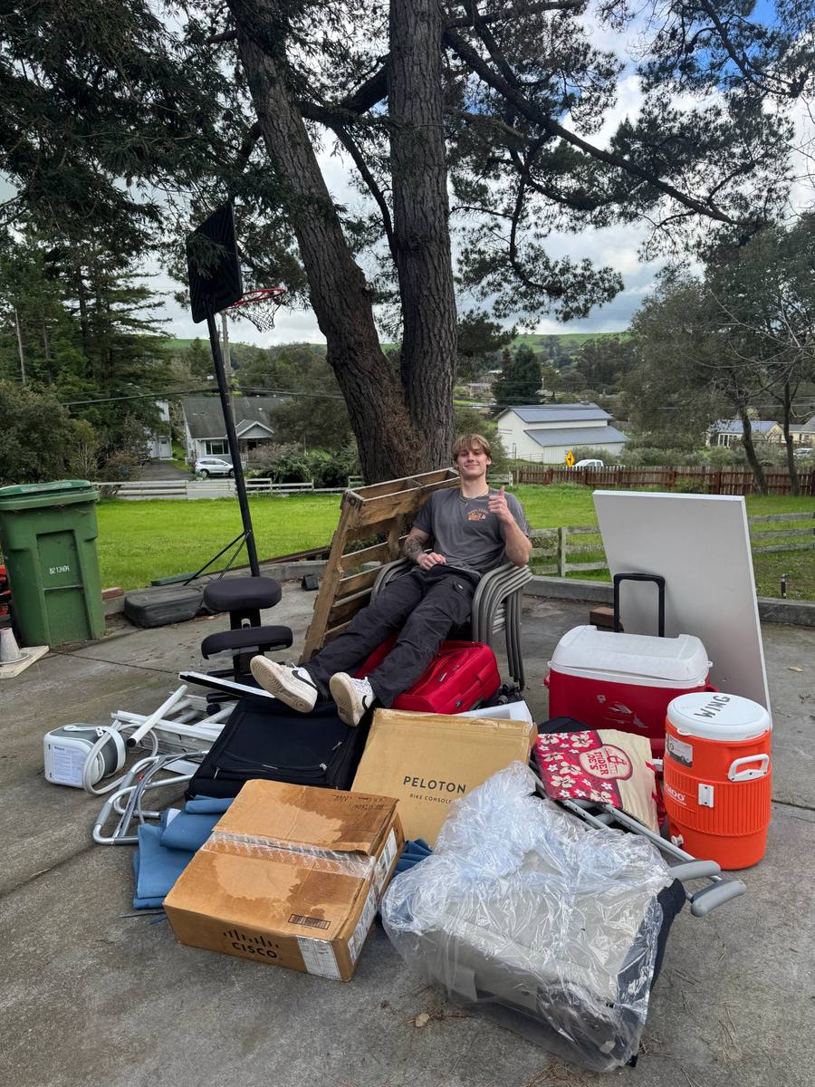 Rowan with a big haul of junk