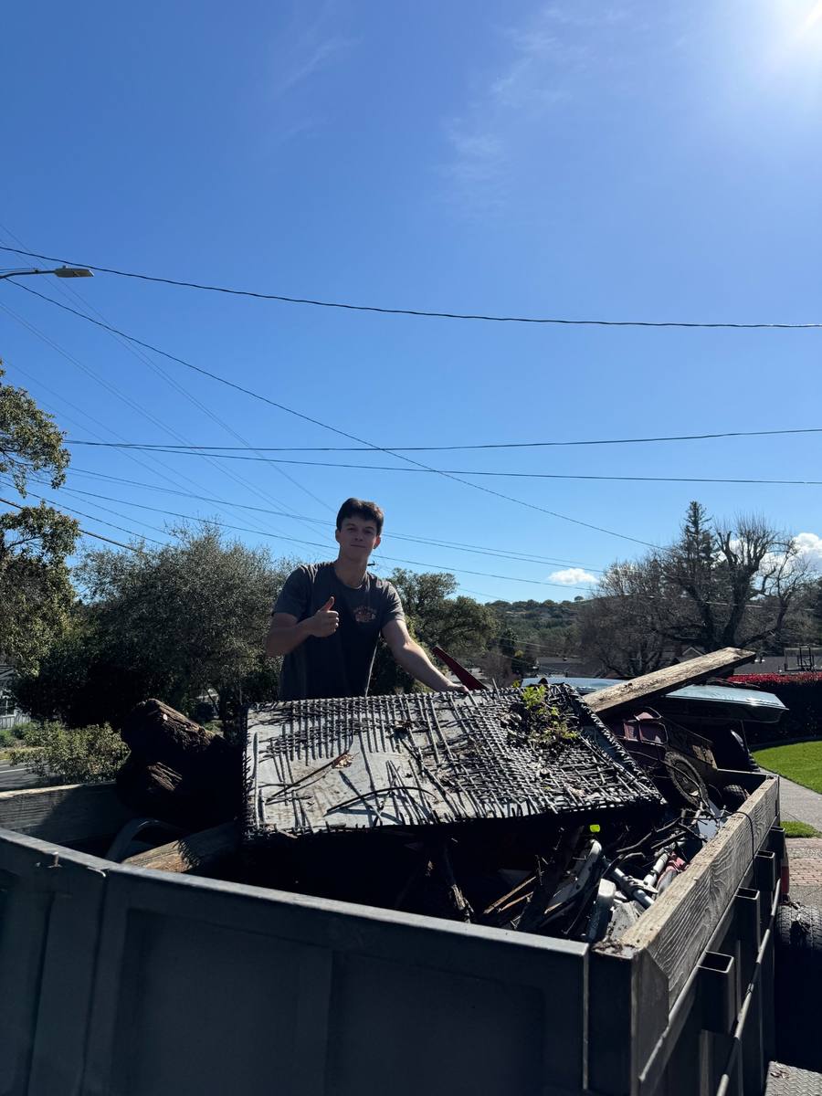 Marco with a fully loaded truck